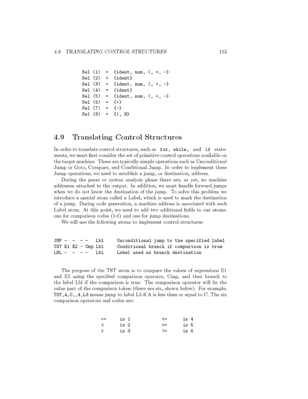 Compiler Design: Theory, Tools, and Examples - Page 153